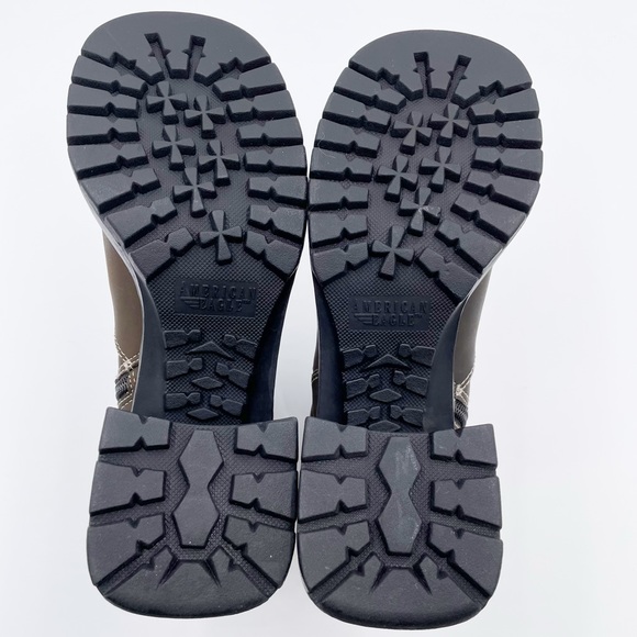 Vintage Y2K American Eagle Flex Brown Leather Chunky Platform Boots Size 10 - Picture 11 of 15